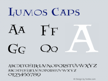 Lumos Caps Version 1.00 Font Sample