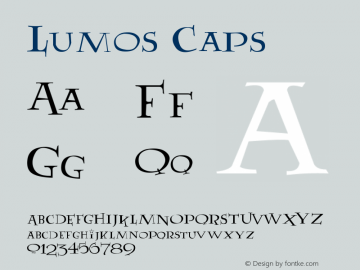 Lumos Caps Version 1.00 Font Sample