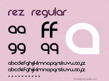 REZ Regular Version 001.000 Font Sample