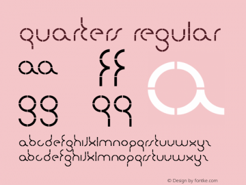 quarters Regular Version 1.000 2007 Font Sample