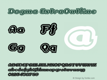 Dogma ExtraOutline Version 001.000 Font Sample