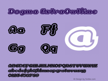 Dogma ExtraOutline Version 001.000 Font Sample