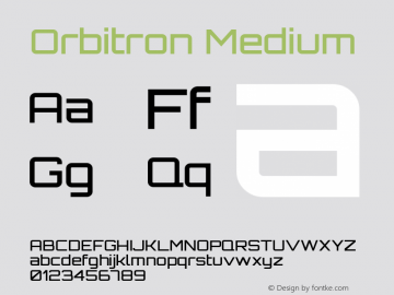 Orbitron Medium 1.000图片样张