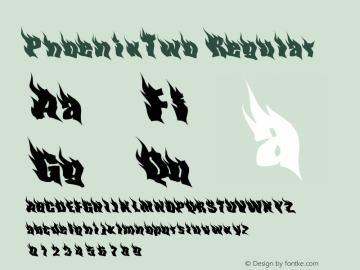 PhoenixTwo Regular Macromedia Fontographer 4.1.5 8/14/02 Font Sample