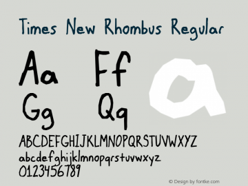 Times New Rhombus Regular Version 1.00图片样张