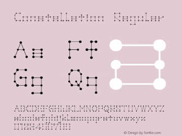 Constellation Regular Macromedia Fontographer 4.1J 06.3.22图片样张