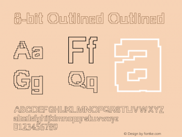 8-bit Outlined Outlined Version 1.00 April 14, 2009, initial release Font Sample
