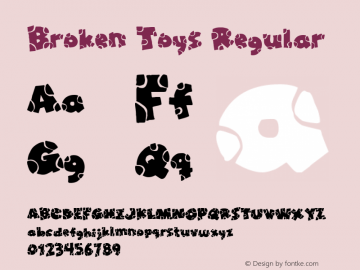 Broken Toys Regular 2 Font Sample