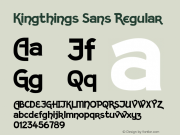Kingthings Sans Regular 1.0 Font Sample