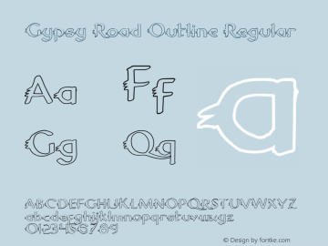 Gypsy Road Outline Regular 001.000图片样张