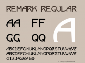 Remark Regular Mary Font Sample