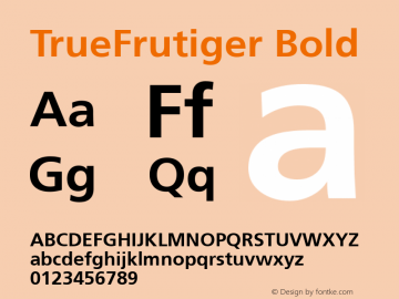 TrueFrutiger Bold Altsys Fontographer 3.5  10/5/95图片样张