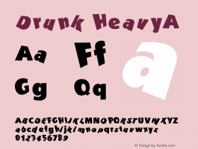 Drunk HeavyA Macromedia Fontographer 4.1 5/19/97图片样张