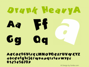 Drunk HeavyA Macromedia Fontographer 4.1 5/19/97图片样张