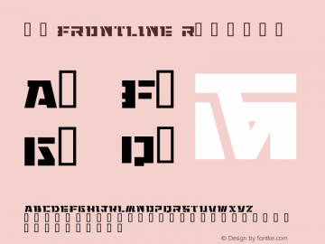 01FRONTLINE Regular 1.0 Font Sample