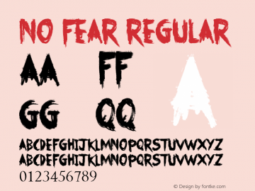 No Fear Regular Version 1.00 October 18, 2012, initial release图片样张