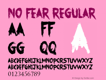 No Fear Regular Version 1.00 October 18, 2012, initial release图片样张