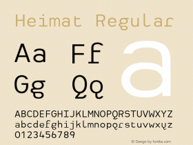 Heimat Regular 001.000;com.myfonts.easy.atlas-font-foundry.heimat-mono.regular.wfkit2.version.3ZBT图片样张