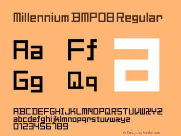 Millennium BMP08 Regular 1.0 Font Sample