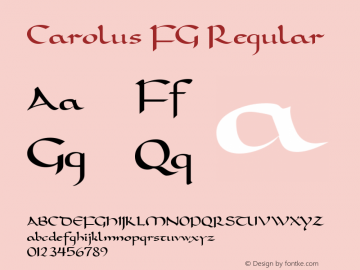 Carolus FG Regular Version 1.01图片样张