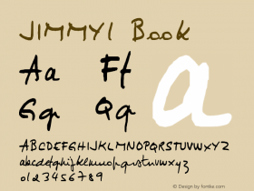 JIMMY1 Book Version 1.0 Font Sample