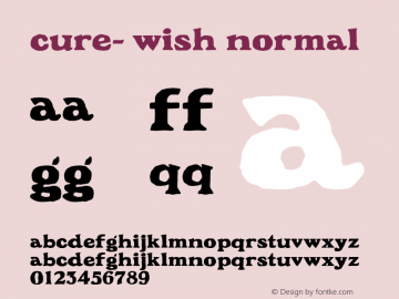 Cure- Wish Normal 1 Font Sample