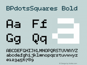 BPdotsSquares Bold Version 1.000图片样张