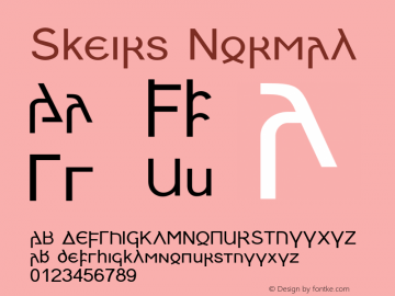 Skeirs Normal Version 4.0 2009 Font Sample