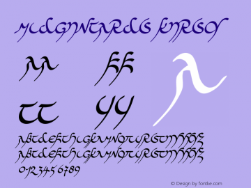 Midjungards Kursiv Version 2.000 2007 Font Sample