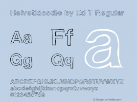 Helvetidoodle by Ed T Regular Version 1.000 Font Sample