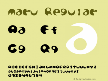 maru Regular http://www2.117.ne.jp/~gyusan Font Sample