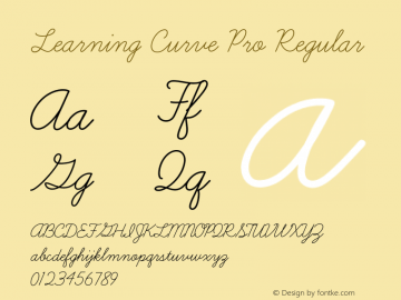 Learning Curve Pro Regular Version 1.000 Font Sample