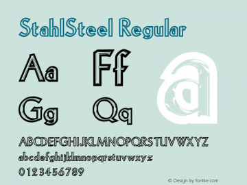 StahlSteel Regular 1.1 2003-11-18 Font Sample