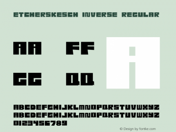 EtcherSkesch Inverse Regular Version 1.01 Font Sample