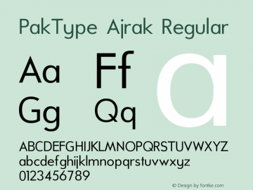 PakType Ajrak Regular Version 2.1图片样张