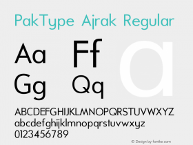 PakType Ajrak Regular Version 4.1 Font Sample