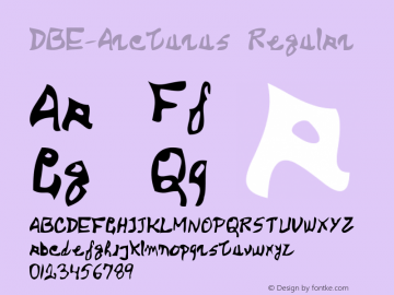 DBE-Arcturus Regular Version 1.000 Font Sample