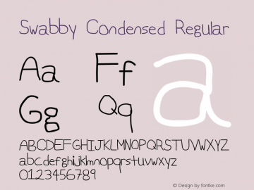 Swabby Condensed Regular Version 1.005图片样张