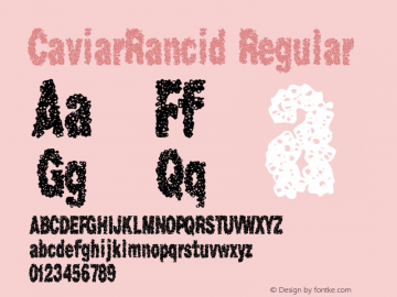CaviarRancid Regular Macromedia Fontographer 4.1.5 7/28/04图片样张