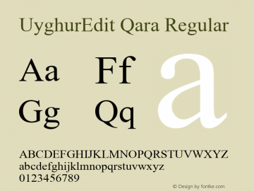UyghurEdit Qara Regular Version 1.0图片样张