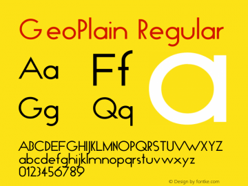 GeoPlain Regular Unknown图片样张