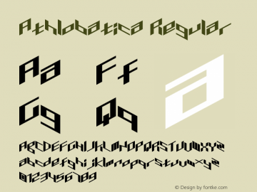 Athlobatica Regular Version 2.01 Font Sample