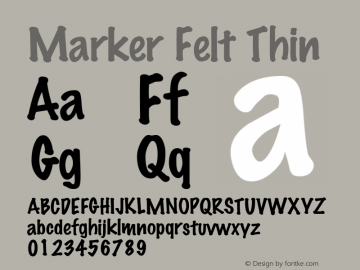 Marker Felt Thin 1.0d19 Font Sample