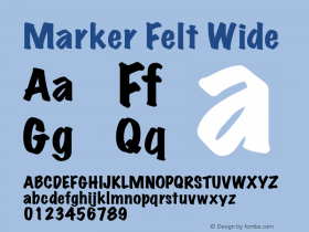 Marker Felt Wide 5.0d3 Font Sample