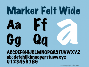 Marker Felt Wide Unknown Font Sample