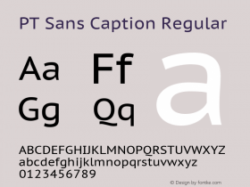 PT Sans Caption Regular Version 1.000图片样张