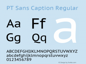 PT Sans Caption Regular Version 2.005图片样张