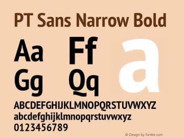 PT Sans Narrow Bold Version 2.003W图片样张