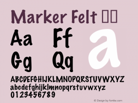 Marker Felt 瘦体 6.0d6e4 Font Sample