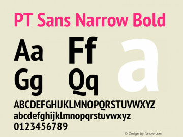 PT Sans Narrow Bold Version 2.005图片样张